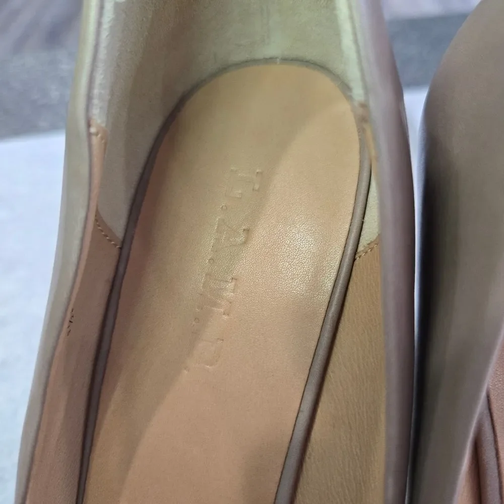 🐢 L.A.M.B. Women Novice Taupe High Wedge Slip On Size 9.5 Pumps